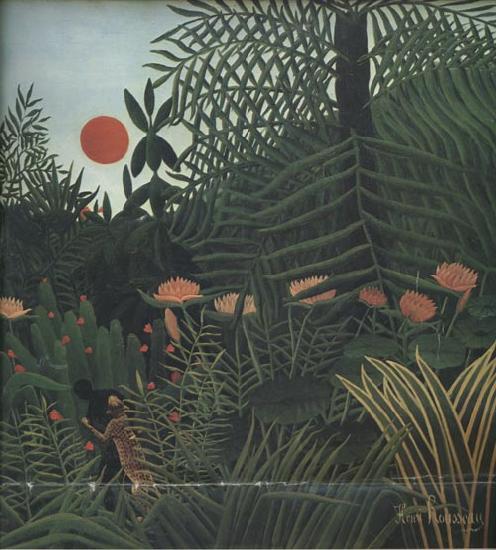 Henri Rousseau Negro Attacked by a jaguar